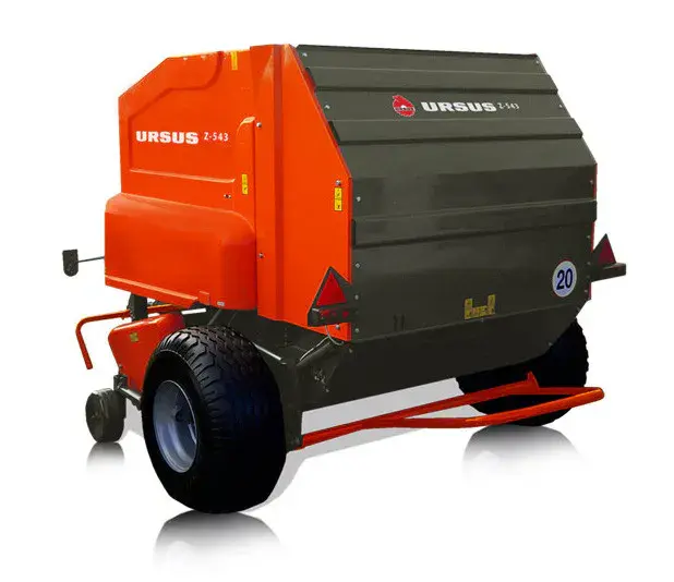 Materijal se valja u bale promera 1200 mm. Bale napravljene pomoću Z-543/A prese su vezane konopcem ili mrežom.